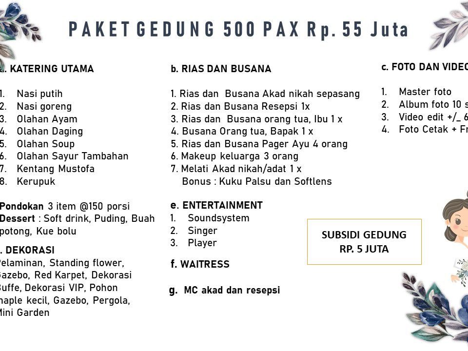 Paket Pernikahan Gedung Jakarta