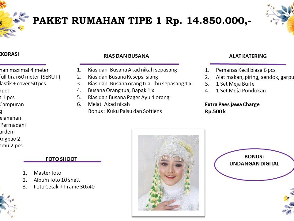 Paket Wedding Rumahan Jakarta